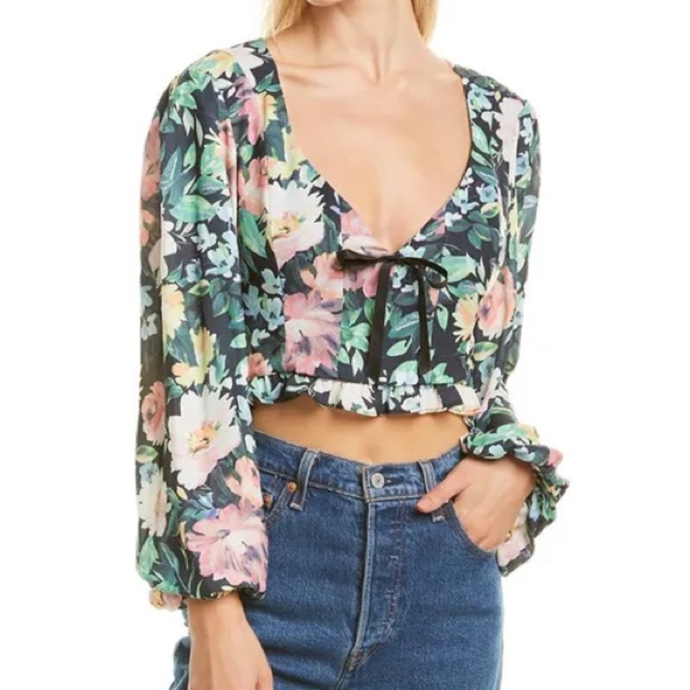 for love and lemons viola crop top